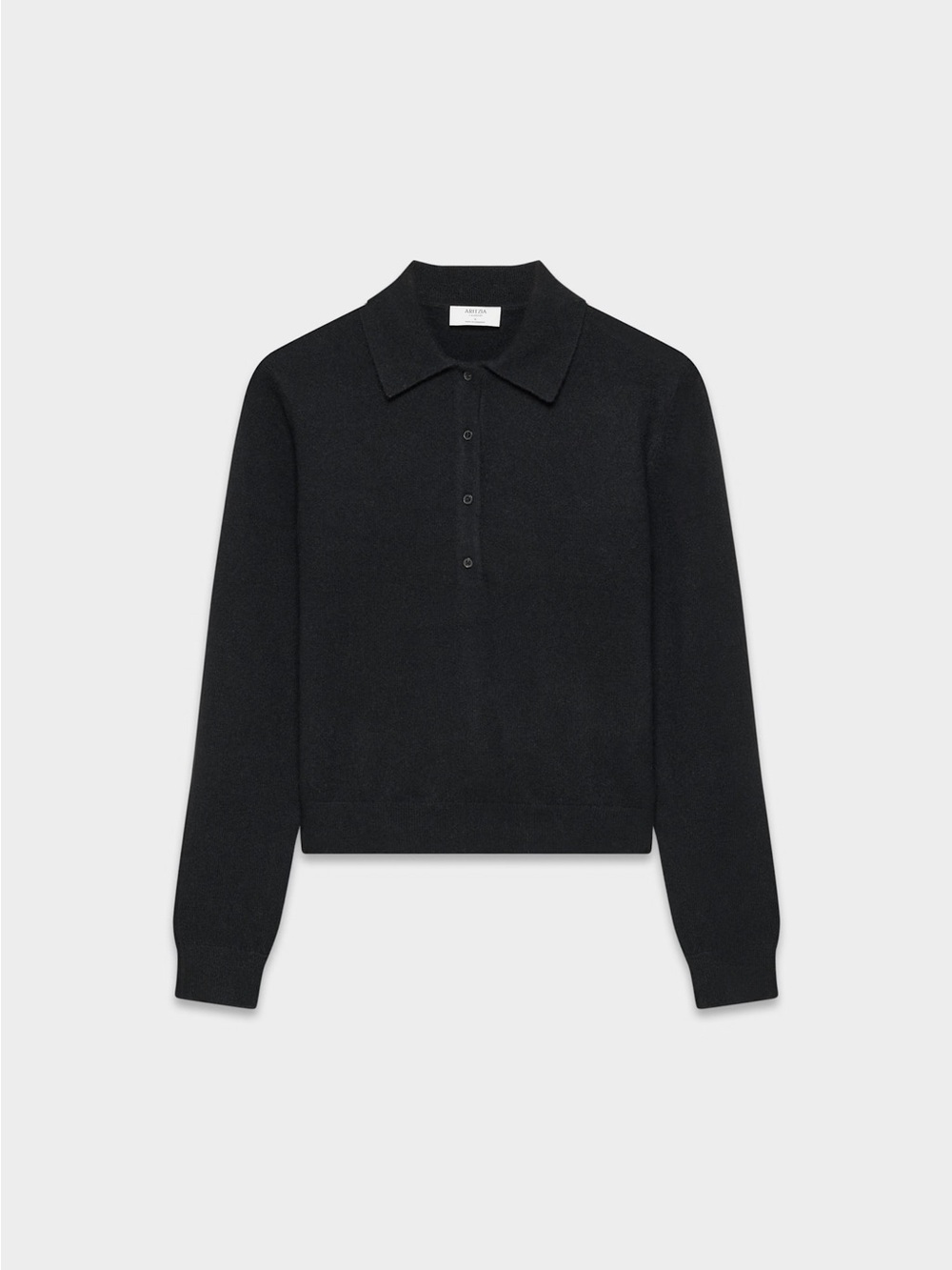 Aritzia Bare Cashmere Cellini Polo Sweater 100% Cashmere - Picture 2 of 5